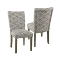 Homepop Parsons Ash Grey Geometric Dining Chair Set Of 2