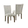 Homepop Parsons Grey Fabric Wood Floral Dining Chair Set Of 2