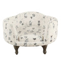 Homepop Pet Bed Stain Resistant French Bulldog Print