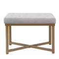 Homepop Velvet Tufted Ottoman