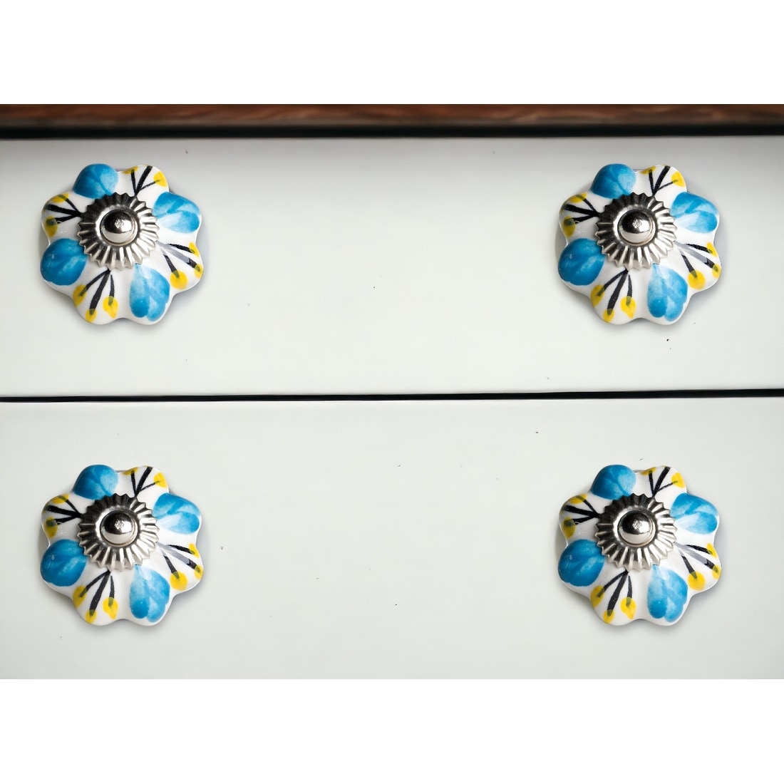 1.5 X 1.5 X 1.5 Ceramic Metal Multicolor 8 Pack Knob 1.5 X 1.5 X 1.5