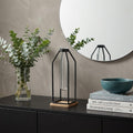 Homeroots 11 Black Glass Tabletop Sculpture 3.75 In. X 10.75 In. X 3.75 In.