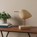 Homeroots 11 Brown Solid Wood And Iron Bird Abstract Tabletop Sculpture 11.00 In. X 10.50 In. X 3.54 In.