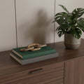Homeroots 14 Brown Marble Geometric Links Tabletop Sculpture 14.00 In. X 0.94 In. X 4.00 In.