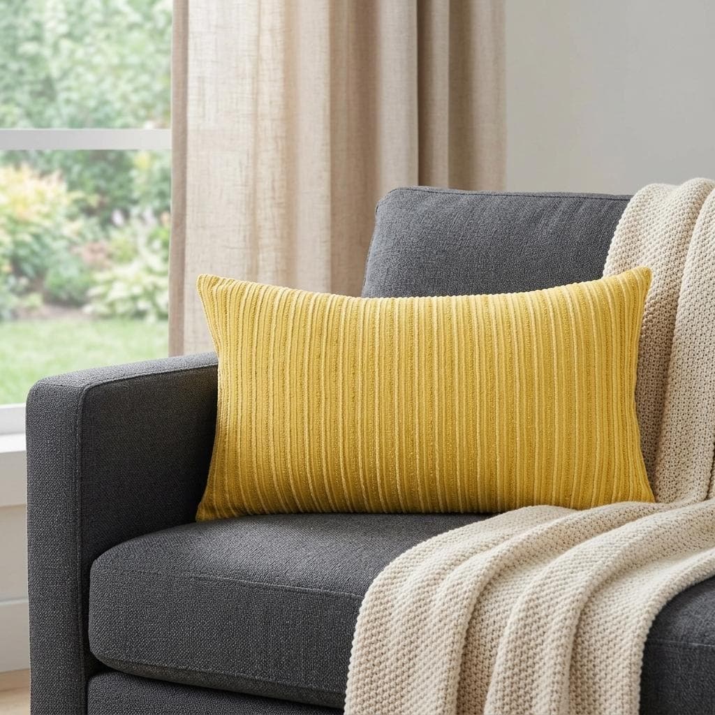 Homeroots 14 X 14 Yellow Cotton Blend Pillow