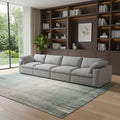 Homeroots 160 Light Gray Linen Blend Modular Sofa With Toss Pillows
