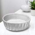 Homeroots 16 White Ceramic Round 16.00 In. X 4.30 In. X 16.00 In.