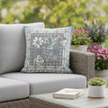 Homeroots 16 X 16 Gray And White Peacock Blown Seam Floral Indoor Outdoor Throw Pillow 16.00 X 5.00 X 16.00