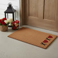 Homeroots 17 X 29 Brown Red And Black Xoxo Outdoor Coir Door Mat 17.00 X 29.00