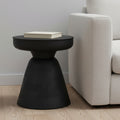 Homeroots 18 Black Solid Wood Round End Table 15.90 In. X 18.10 In. X 15.90 In.