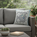 Homeroots 18 X 18 Gray And White Peacock Blown Seam Floral Indoor Outdoor Throw Pillow 18.00 X 5.00 X 18.00