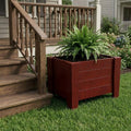 Homeroots 20 X 18 Mahogany Heavy Duty Plastic Square Planter Box