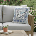 Homeroots 20 X 20 Pink And White Bird Blown Seam Floral Indoor Outdoor Throw Pillow 20.00 X 5.00 X 20.00