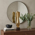 Homeroots 21 Gold And Bronze Aluminum Hand Painted Statue 5.00 In. X 21.00 In. X 4.00 In.