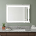 Homeroots 24 Lighted Frameless Anti Fog Bathroom Vanity Mirror 35.30 In. X 23.50 In. X 1.20 In.