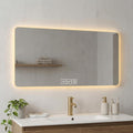 Homeroots 24 Lighted Frameless Anti Fog Bathroom Vanity Mirror 48.00 In. X 24.00 In. X 0.99 In.