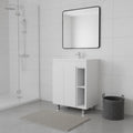 Homeroots 24 White Wood Freestanding Double Door Bathroom Vanity With Sink 24.00 In. X 34.00 In. X 17.90 In.