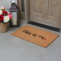 Homeroots 24 X 36 Brown And Black This Is Us Outdoor Coir Door Mat 24.00 X 36.00