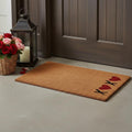 Homeroots 24 X 36 Brown Red And Black Xoxo Outdoor Coir Door Mat 24.00 X 36.00