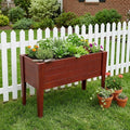 Homeroots 30 X 60 Mahogany Heavy Duty Plastic Rectangular Raised Garden Bed