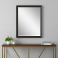 Homeroots 32 Dark Brown Framed Accent Mirror 26.00 In. X 32.00 In. X 3.00 In.