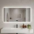 Homeroots 32 Lighted Frameless Anti Fog Bathroom Vanity Mirror 48.00 In. X 32.00 In. X 0.99 In.