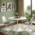 Homeroots 32 White Metal Dining Table 32.00 In. X 30.00 In. X 32.00 In.