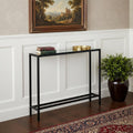 Homeroots 36 Black Mirrored Glass Console Table 36.00 In. X 30.00 In. X 8.00 In.