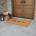 Homeroots 36 X 72 Brown And Black This Is Us Outdoor Coir Door Mat 36.00 X 72.00