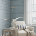 Homeroots 37 White And Natural Hanging Seagull Decorative Sculpture 34.50 In. X 37.00 In. X 10.50 In.