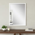 Homeroots 38 White Solid Wood Framed Accent Mirror 26.00 In. X 38.00 In. X 3.00 In.