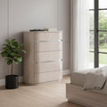 Homeroots 40 Beige Wood Four Drawer Dresser