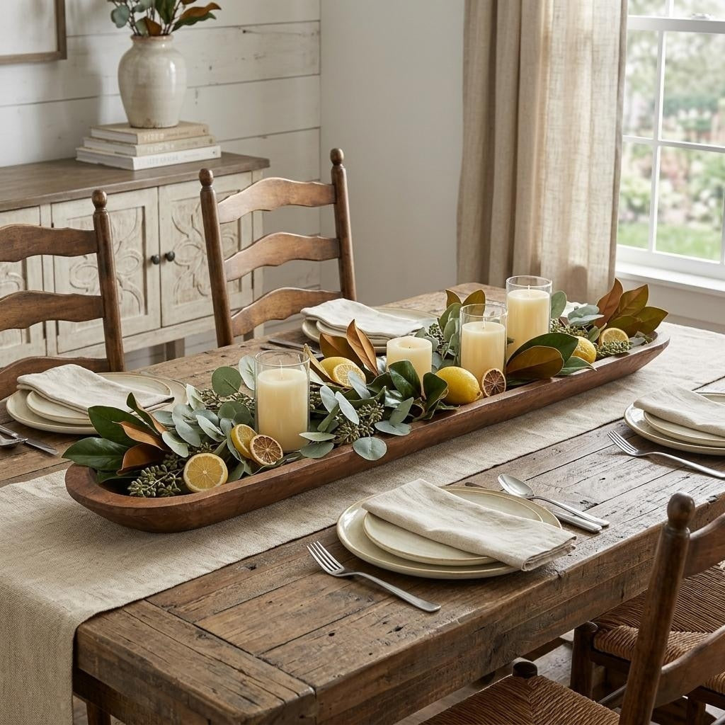 Homeroots 40 Brown Solid Wood Oval Dough Bowl 40.00 In. X 6.00 In. X 2.50 In.
