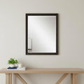 Homeroots 40 Dark Brown Framed Accent Mirror 28.00 In. X 40.00 In. X 3.00 In.