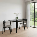 Homeroots 43 Black Wood Dining Table 43.00 In. X 30.00 In. X 39.00 In.