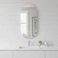 Homeroots 48 Oval Lighted Frameless Anti Fog Bathroom Vanity Mirror 24.00 In. X 48.00 In. X 1.18 In.