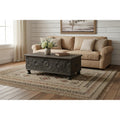 Homeroots 49 Black Solid Wood Distressed Lift Top Coffee Table 49.00 In. X 19.00 In. X 30.00 In.