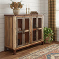 Homeroots 49 Brown Solid And Manufactured Wood Distressed Buffet Table 48.50 In. X 42.25 In. X 15.50 In.
