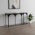 Homeroots 50 Black Steel Frame Console Table 50.00 In. X 29.90 In. X 18.00 In.