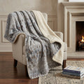 Homeroots 50 X 70 Blue And Gray Geometric Polyester Woven Plush Throw Blanket