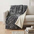 Homeroots 50 X 70 Charcoal And Gray Abstract Polyester Woven Plush Throw Blanket