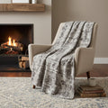 Homeroots 50 X 70 Gray And Charcoal Damask Polyester Woven Plush Throw Blanket