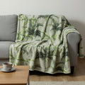 Homeroots 50 X 70 Green Palm Tree Microfiber Plush Throw Blanket