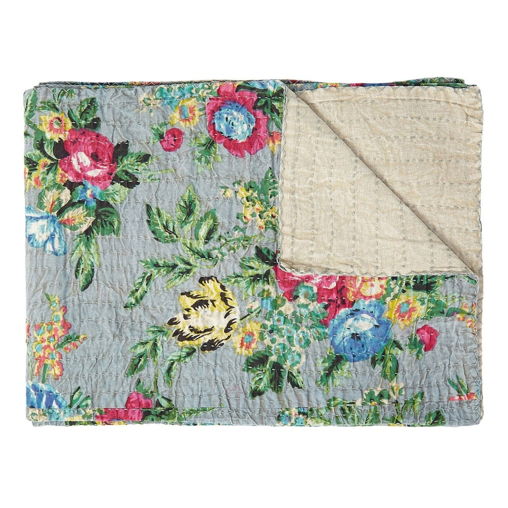 50 X 70 Multicolored Traditional Kantha Throw