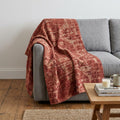 Homeroots 50 X 70 Red And Maroon Damask Polyester Woven Plush Throw Blanket