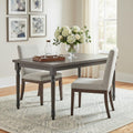 Homeroots 59 Gray Wood Dining Table 59.00 In. X 30.00 In. X 35.00 In.
