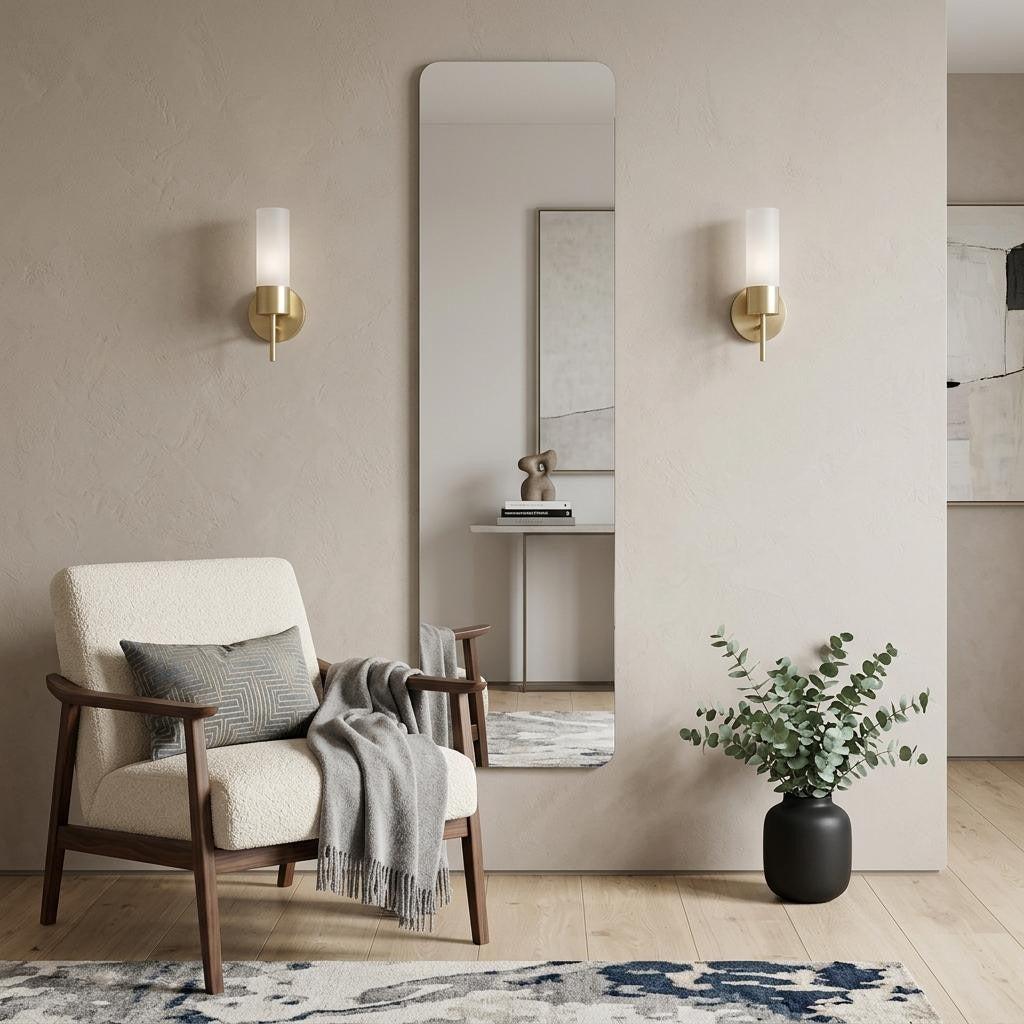 Homeroots 59 Silver Frameless Full Length Hanging Mirror 14.96 In. X 59.05 In. X 0.51 In.