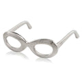 6.5 X 6.5 X 2.5 Silver Oval Glasses 2.5 X 6.5 X 6.5