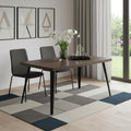 Homeroots 63 Dark Brown And Black Wood And Metal Dining Table 62.90 In. X 28.30 In. X 35.40 In.