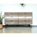 Homeroots 63 Natural And Ivory Solid Wood Six Drawer Double Dresser